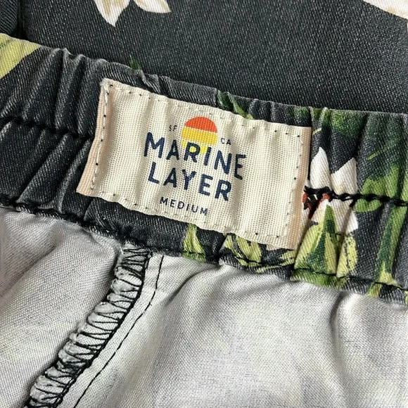 Marine Layer Allison Tropical Floral Dark Pull-On Pants - Picture 6 of 7